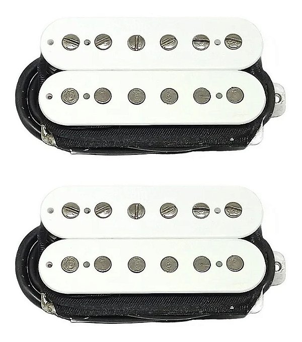 Set Captadores Humbucker Standard Malagoli HB4 Branco