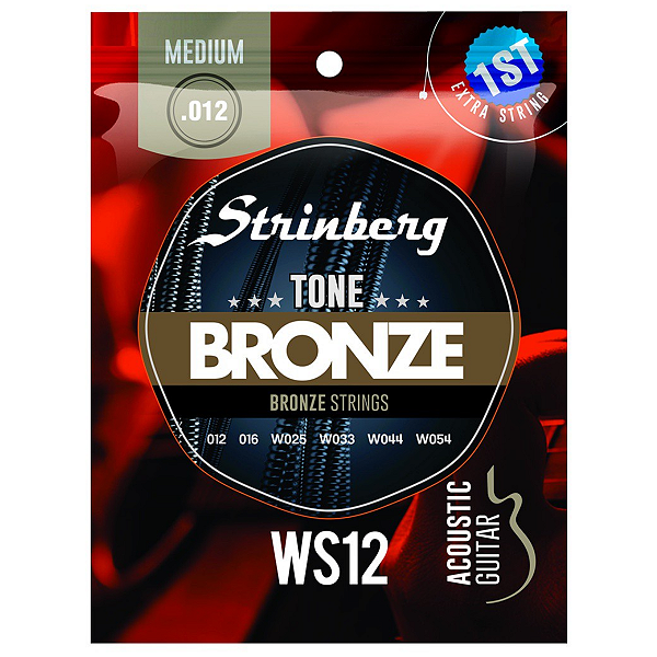 Jogo De Cordas Para Violão De Aço Strinberg 012 Ws12