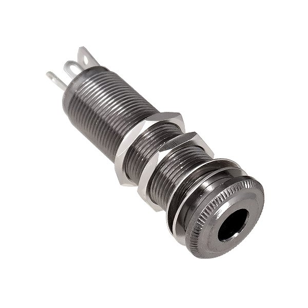 Jack Conector P10 Roldana Stéreo Cosmo Black Guitarra Baixo