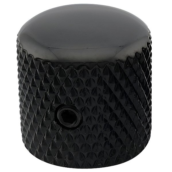Knob De Metal Para Guitarra E Baixo Com Parafuso Preto