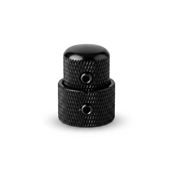 Knob Duplo Concêntrico Para Contra Baixo Preto Thida