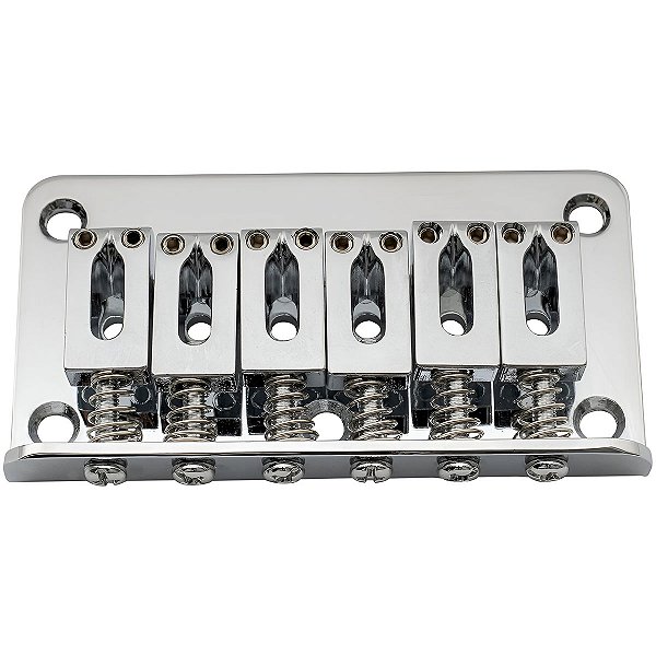 Ponte Fixa Para Guitarra Stratocaster Cromada 6 Cordas