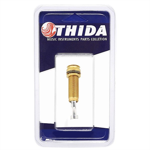 Jack Conector P10 Roldana Dourado P/ Captador Fishman Presys