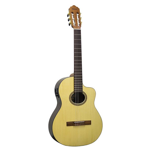 Violão Nylon Giannini Elétrico Natural Imbuia Série Raiz