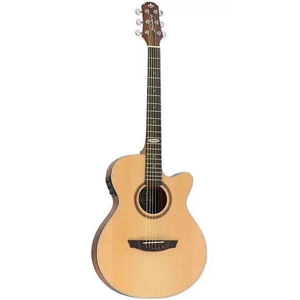 Violão Aço Flat Strinberg Elétrico SF200C NS Black Séries