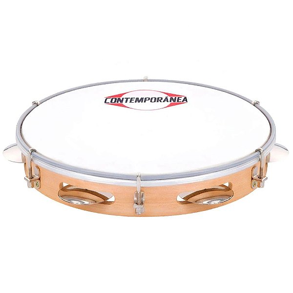 Pandeiro 10" Aro De Madeira Pele Nylon Light Contemporânea