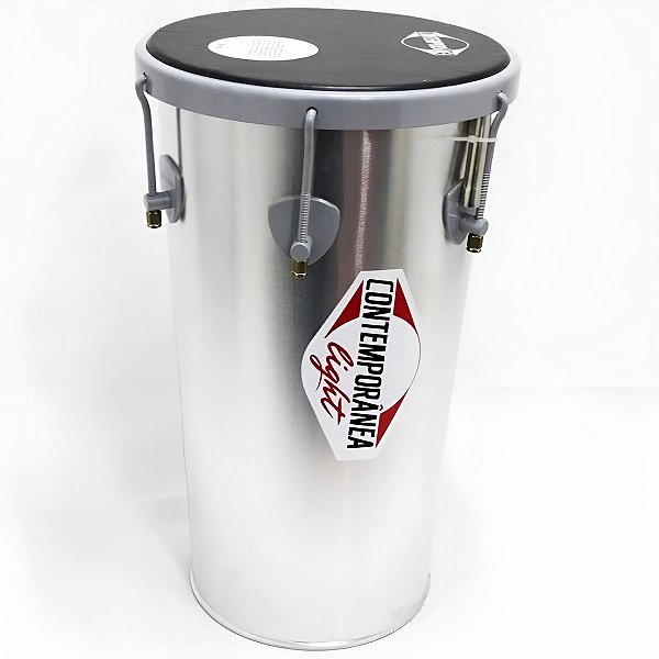 Rebolo Conico Contemporânea Alumínio Light Pele Preta 12x50