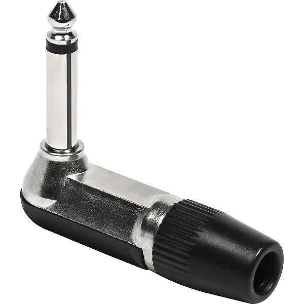 Plug Conector P10 Mono Em L Com Capa Modelo Profissional