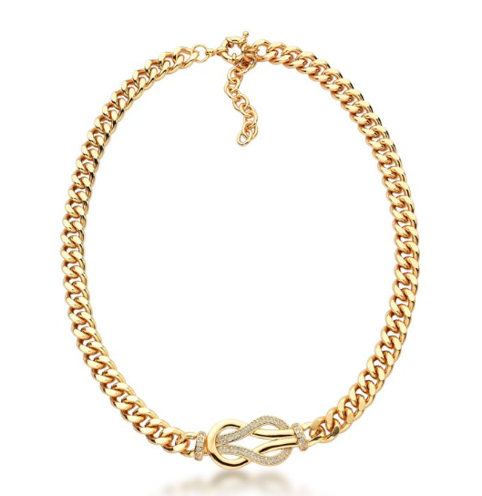 Colar Grumet Com Pingente Infinito Nó Cravejado Folheado a Ouro 18k (860005)