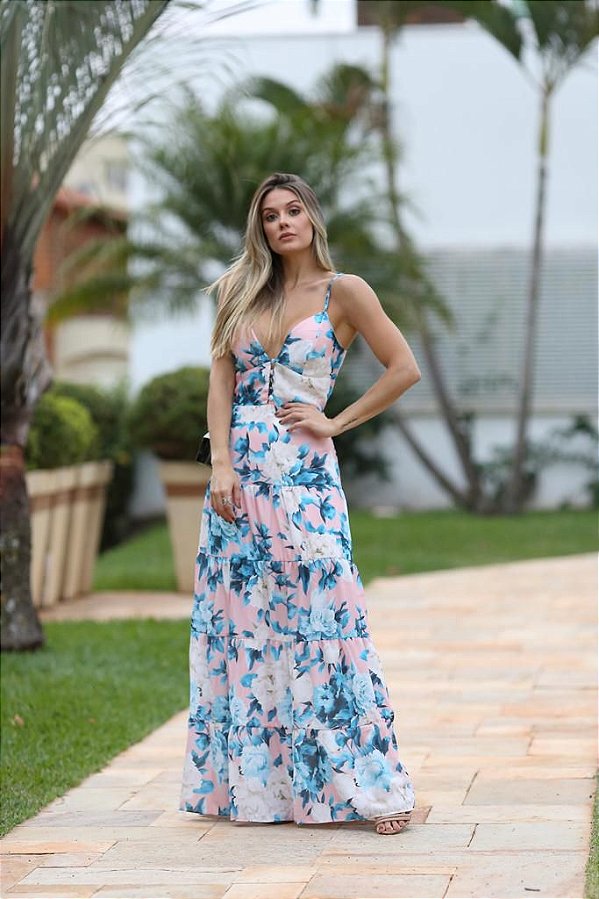 Comprar Vestido Longo Floral - Athena Store - Moda Feminina - Elegância e  Sofisticação!