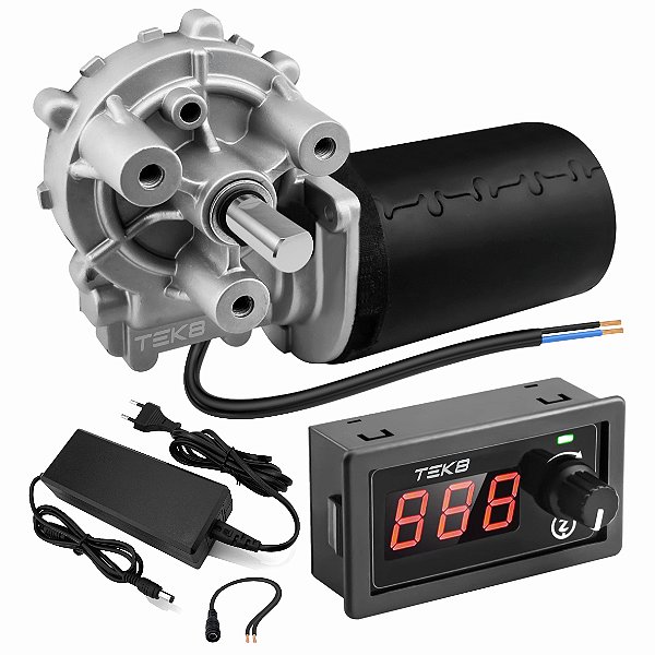 Motoredutor 12V DC 20 RPM + Fonte e PWM D - MB02012