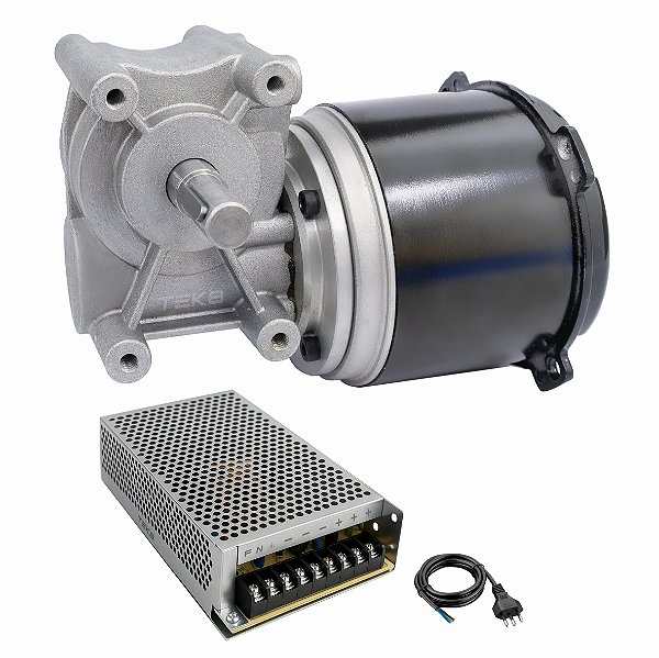 Motoredutor 220W  24V - 300 RPM + Fonte  - MK30024