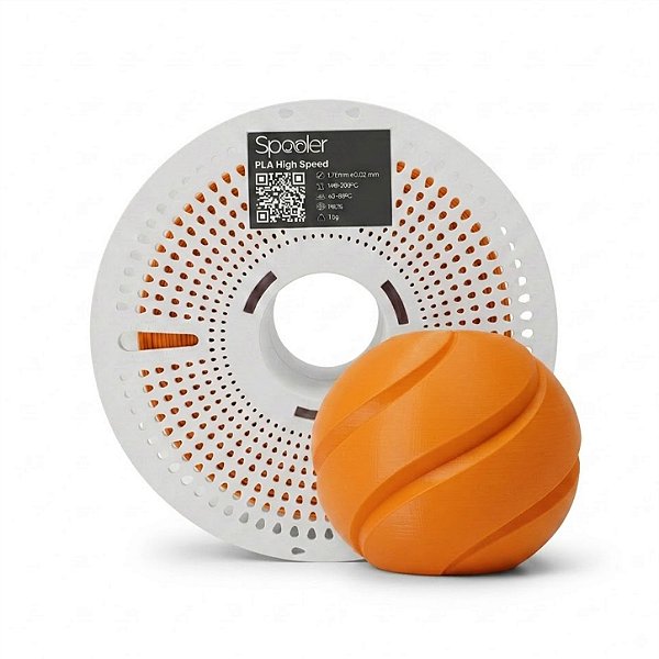Filamento PLA High Speed Laranja 1kg 1,75mm - Spooler