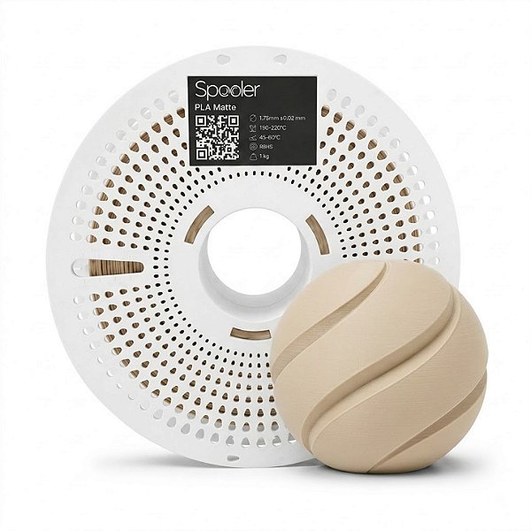 Filamento PLA Matte Bege Quartzo 1kg 1,75mm - Spooler