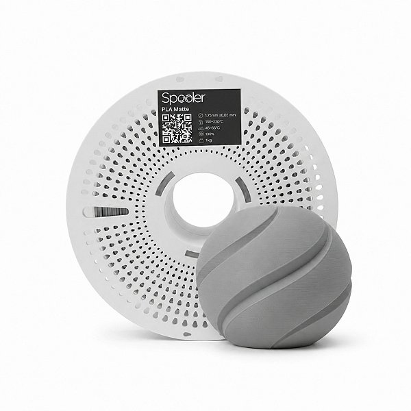 Filamento PLA Matte Cinza Concreto 1kg 1,75mm - Spooler