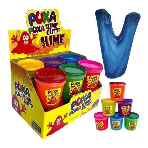 Slime Glitter Massinha Lembrancinha C/12 De 180g Diversas