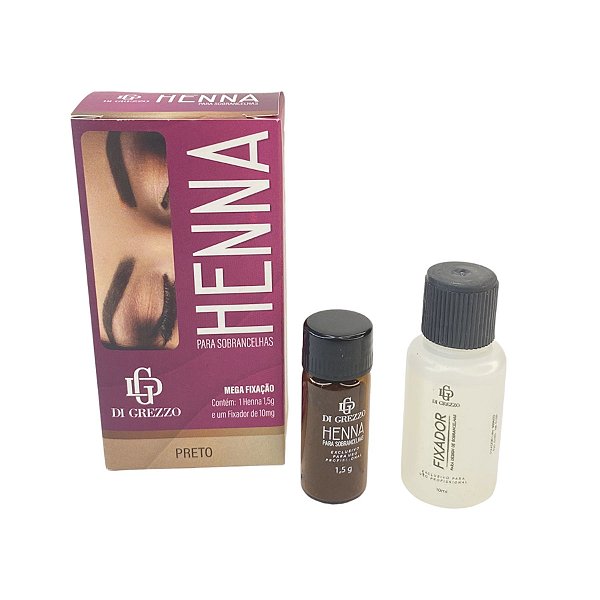 Henna para Sobrancelhas Preta Di Grezzo