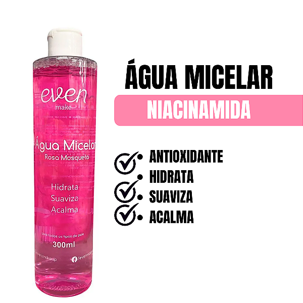 Água Micelar - Rosa Mosqueta 300Ml - Even Make Up
