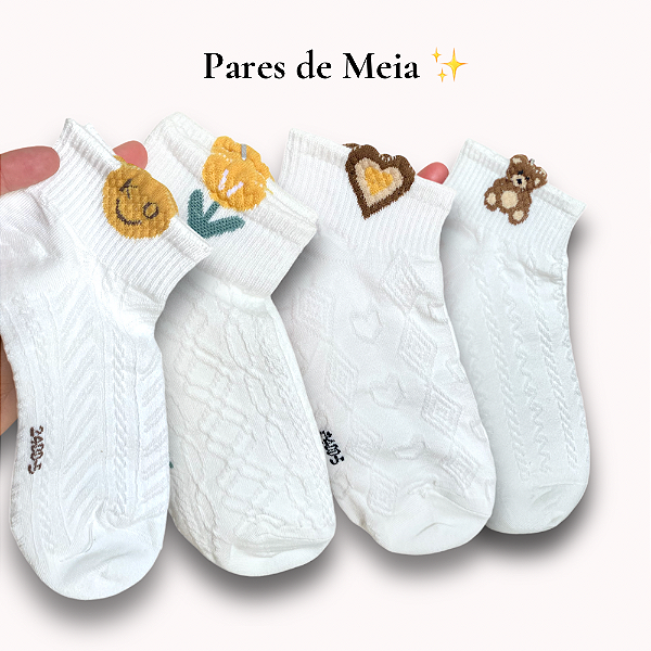 Pares de Meias Elegante e Fofo