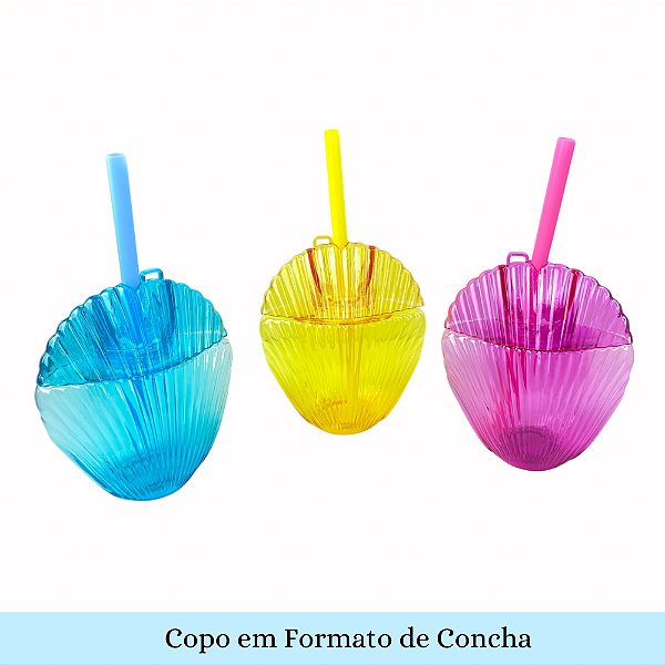 Copo de Acrílico em Formato de Concha 450ml