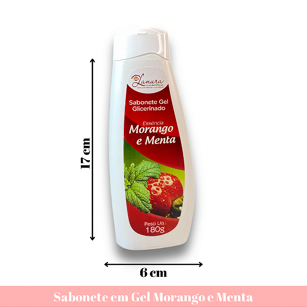 Sabonete Gel Glicerinado Morango e Menta