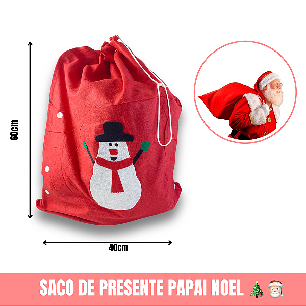 Saco de Presentes de Papai Noel 60x40