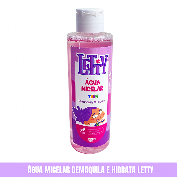 Água Micelar Letty Demaquila e Hidrata Teen