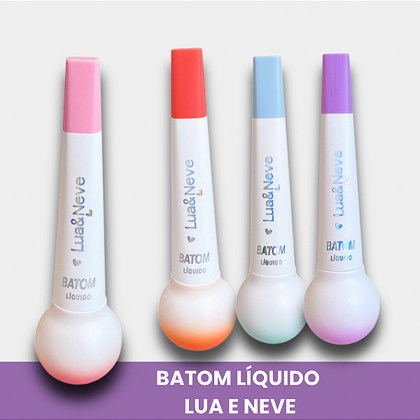 Batom Líquido Brilho Diferentes Cores Lua&Neve B