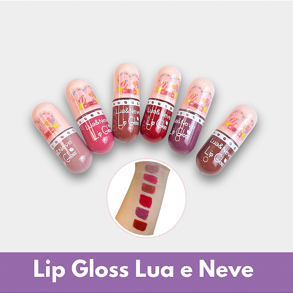 Lip Gloss com Cor Lua & Neve