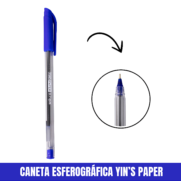 Caneta Esferográfica Yins'Paper Azul