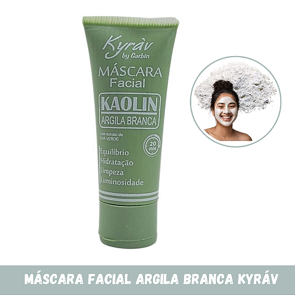Máscara Facial Argila Branca Kyráv