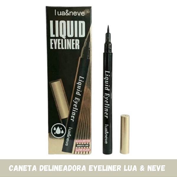 Caneta Delineadora Preta Liquid Eyeliner Lua & Neve