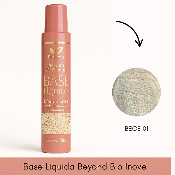 Base Líquida Matte Beyond Bio Inove Bege 01