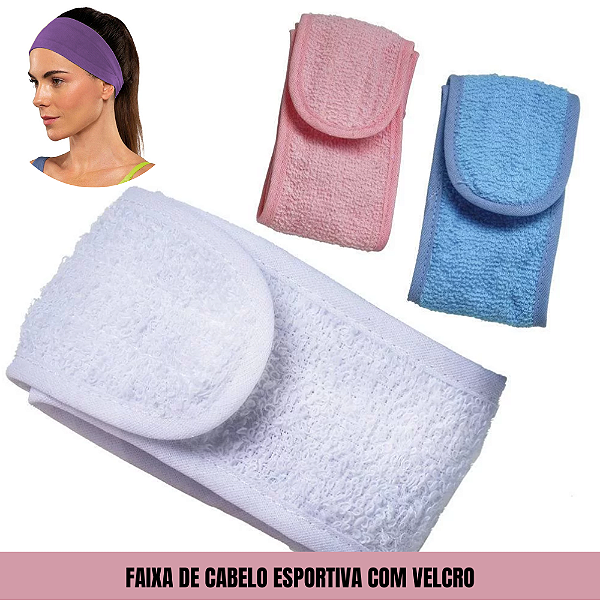 Faixa de Cabelo Esportiva com Velcro 10cm