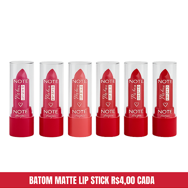 Batom Matte Lip Stick Nota Perfect NO7006