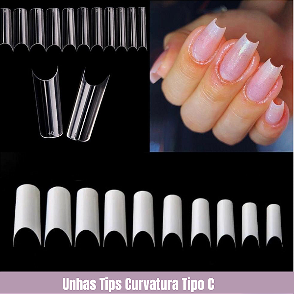 Unhas Tips Curvatura Tipo C