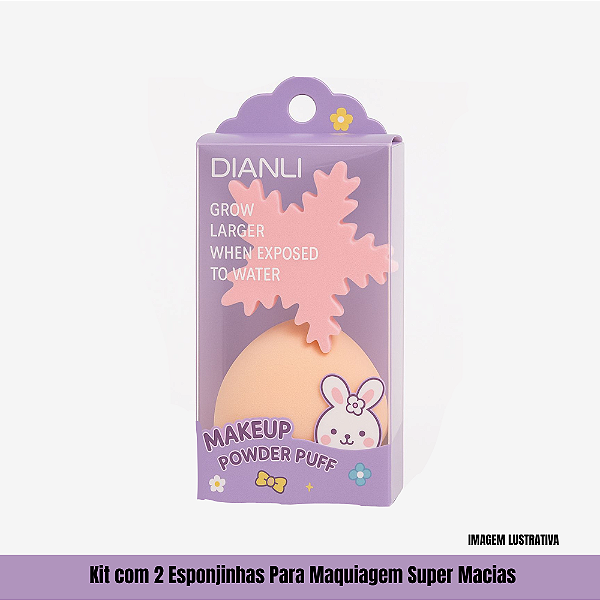 Kit com 2 Esponjinhas Para Maquiagem Super Macias