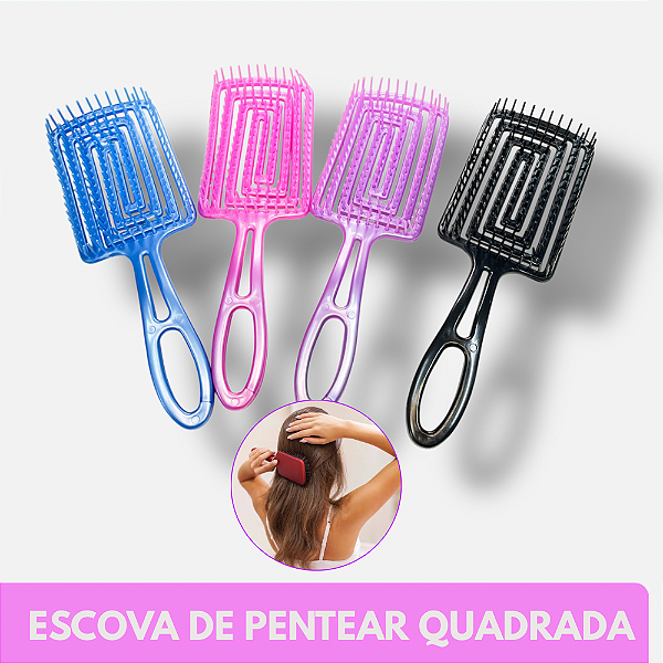 Escova de Pentear Quadrada  Aspiral