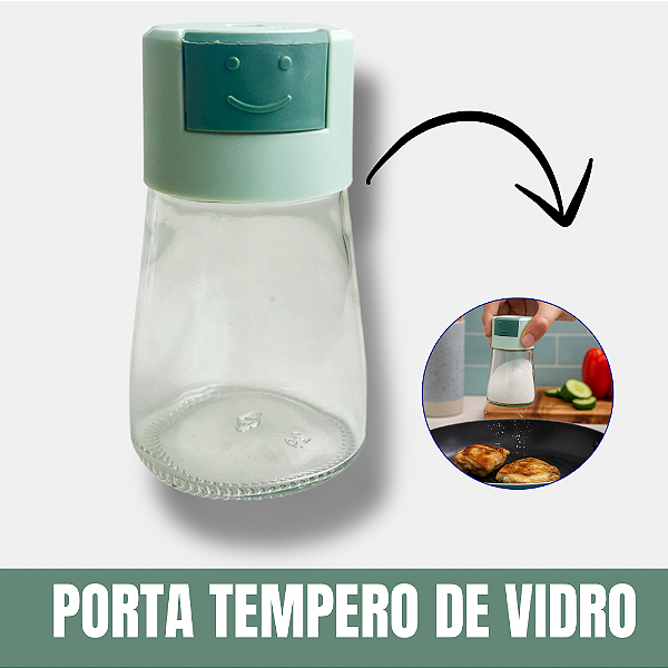 Porta Temperos de Vidro Cores Sortidas
