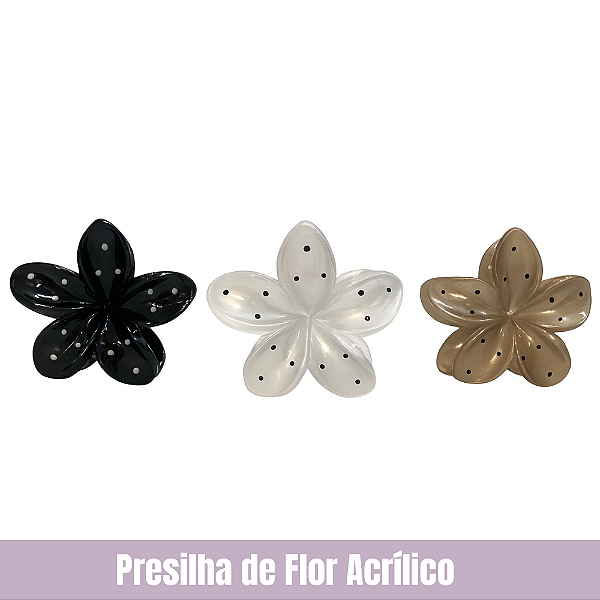 Presilha de Flor Acrílico