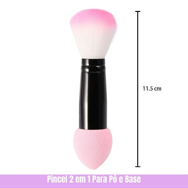 Pincel 2 em 1 Para Pó e Base