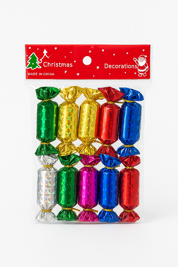 Pacote com 12 Unidades de Balinhas de Enfeites