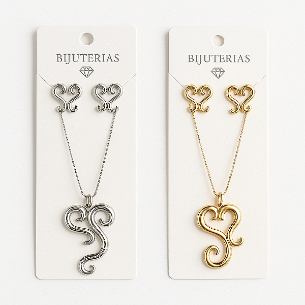 Kit Colar e Brinco Feminino Modelo 03