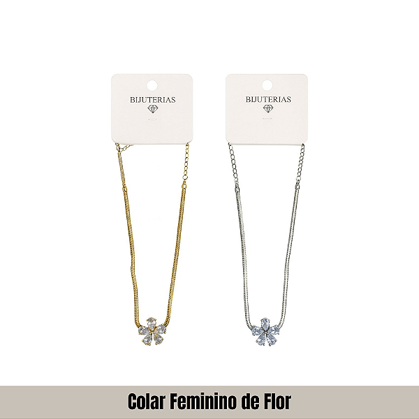 Colar Feminino de Flor
