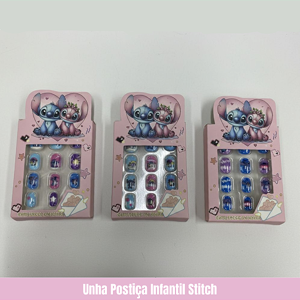 Unha Postiça Infantil Stitch
