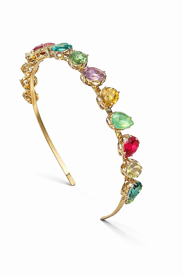 Tiara de Pedrinhas Cores Sortidas