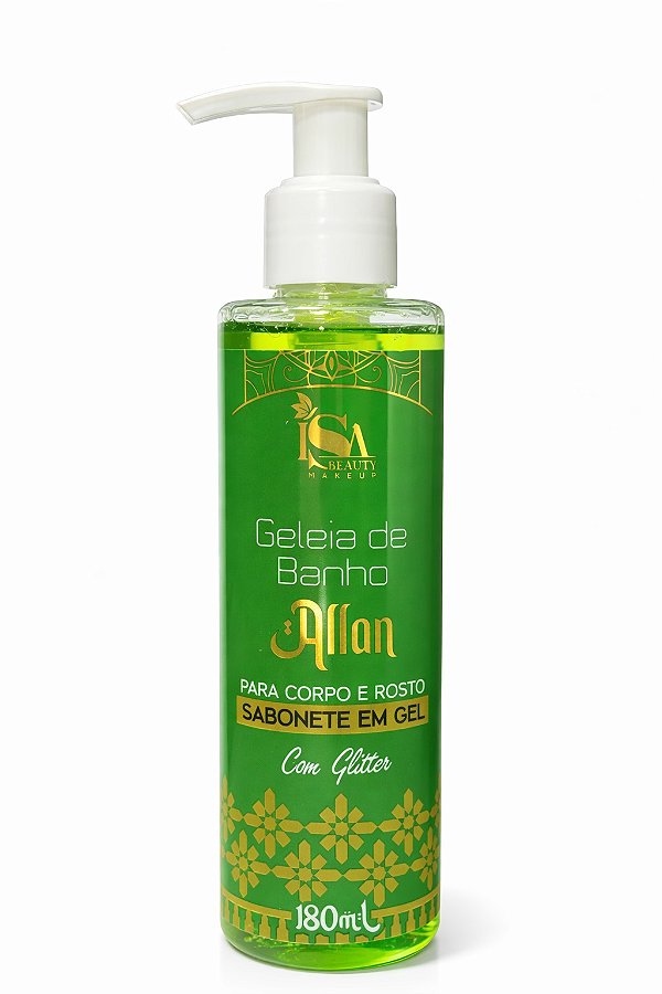 Geleia de Banho Allan para Corpo e Rosto Com Glitter