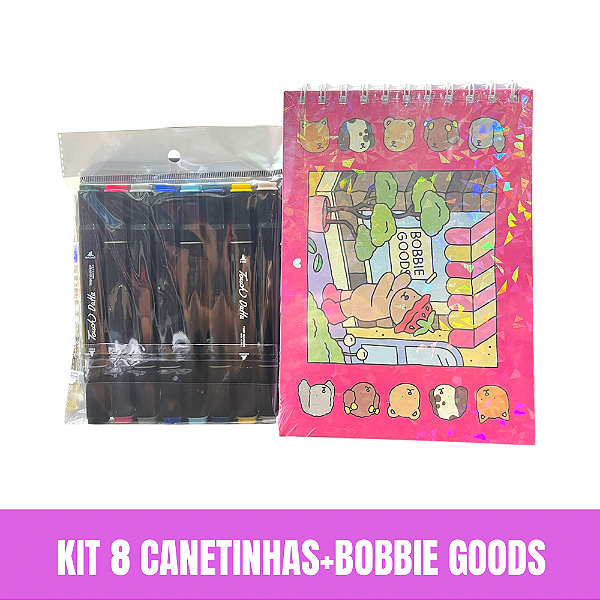 Kit 8 Canetinha e Livrinho de Colorir