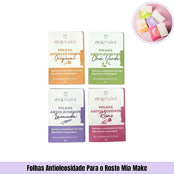 Folhas Antioleosidade Para o Rosto Mia Make