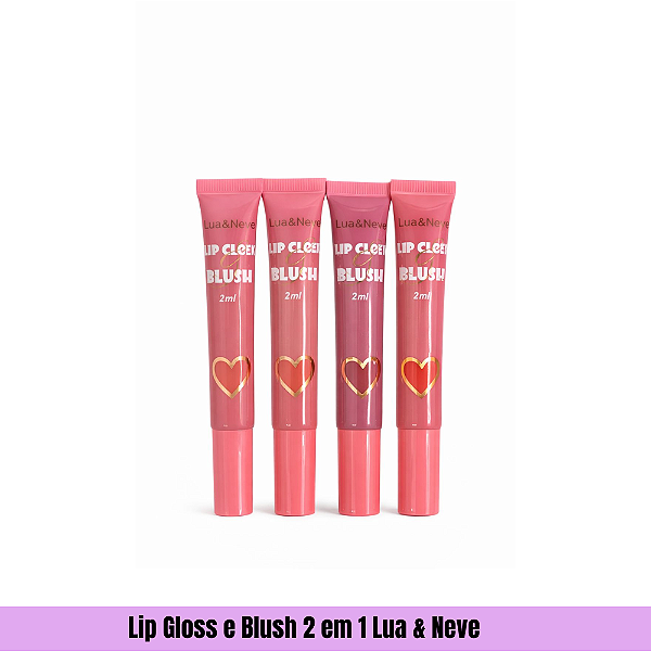 Lip Gloss e Blush 2 em 1 Lua & Neve